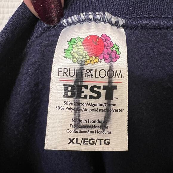 VTG Christmas Ugly Sweater Reindeer Womens XL Cozy Warm Holiday Winter Navy Blue - Picture 4 of 5